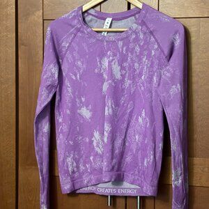 Lululemon Swiftly Tech Long Sleeve Shirt Woman Rulu Run Camo Grey & Purple Sz 10